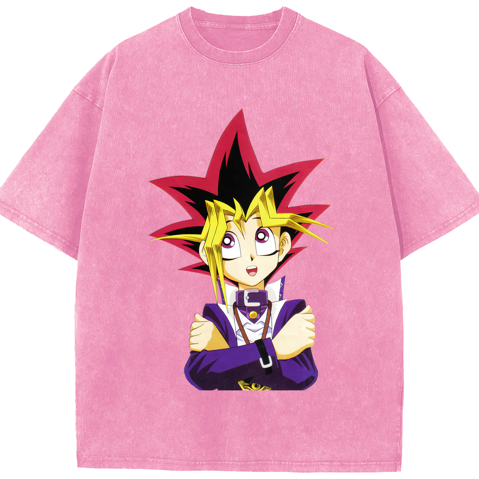 （画像用） 遊☆戯☆王 Yu-Gi-Oh! 綿100% ヴィンテージ風 半袖Tシャツ（フロントプリント）